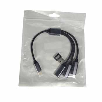 Gambar produk DIXSIG Kabel OTG Splitter 3in1 USB Type C Male to Female - DG-101