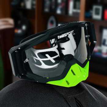 Gambar produk TaffSPORT Kacamata Helm Motor Goggles UV400 Protection Windproof Clear - UV400