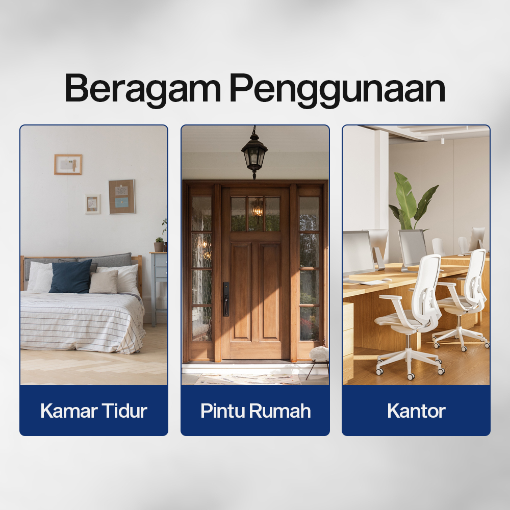 Benzi Smart Door Lock Fingerprint Password Card Cryptography - B21 Gambar produk Benzi Smart Door Lock Fingerprint Password Card Cryptography - B21