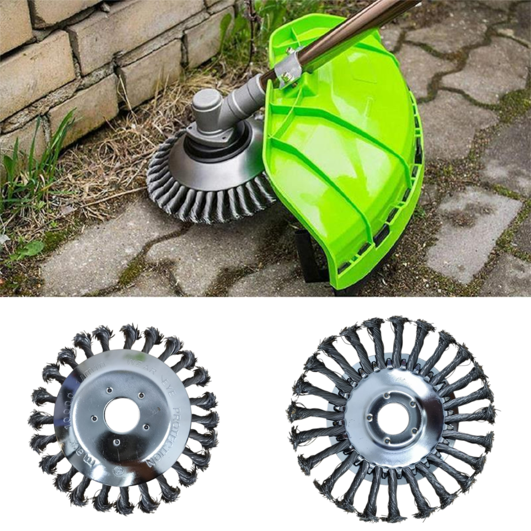 Gambar produk LISM Mata Pisau Potong Rumput Bulat Kawat Baja Weed Brush 8 Inch - LI2
