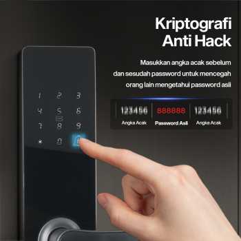 MAISUSTY Smart Door Lock TTLock App Fingerprint Password Card - G3F Gambar produk MAISUSTY Smart Door Lock TTLock App Fingerprint Password Card - G3F