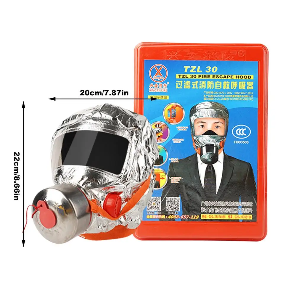 Gambar produk NANUI Masker Gas Respirator Full Face Fire Protection Anti Fog - TZL30