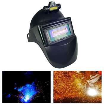 Gambar produk MERISHOP Helm Las Automatic Dimming Protective Welding with Headlamp - 100
