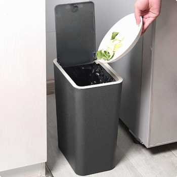Gambar produk Trevice Tempat Sampah Tekan Press Trash Bin Smooth Opening 15L - T15