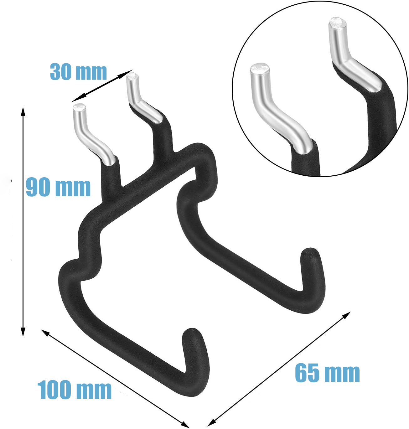Gambar produk REMOWA Gantungan Barang Garasi Pegboard Hooks Heavy Duty 65x100x90mm - PG2