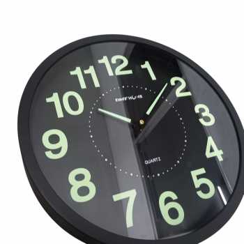 Gambar produk TaffHOME Jam Dinding Bulat Quartz Luminous Glow in The Dark 30cm MDB4