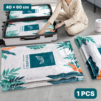 Ticify Kantong Plastik Vakum Pakaian Vacuum Bag 1 PCS 40x60cm - TF158