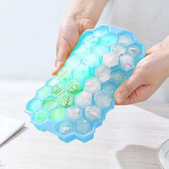 Gambar produk SILIKOLOVE Cetakan Es Batu Silikon Heksagonal 37 Grid Ice Cube Tray - DU655