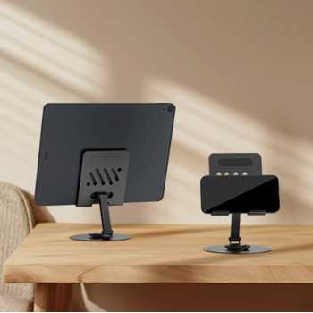 VIKEFON Tablet Holder Stand Foldable 360 Rotation Aluminium Foldable - P50