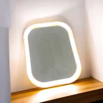Gambar produk Arma Cermin Rias Rectangular LED Dimmable Desk Mirror 3 Color - INU16