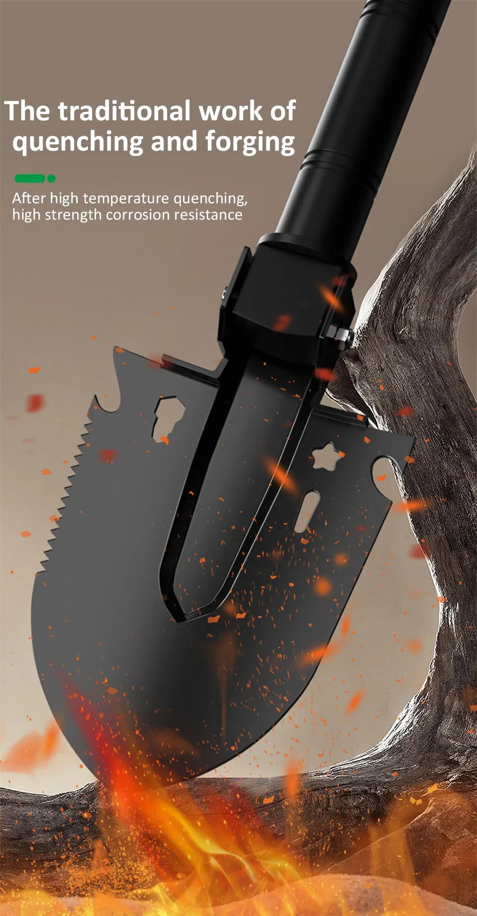 Gambar produk TMCC Sekop Portable Multifungsi Engineer Shovel Stainless Steel 304 - TM-365