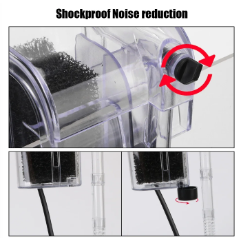 Gambar produk LIONFU Filter Aquarium Mini Hanging Tank Oxygen 250 H/L 3W 20cm - WL3