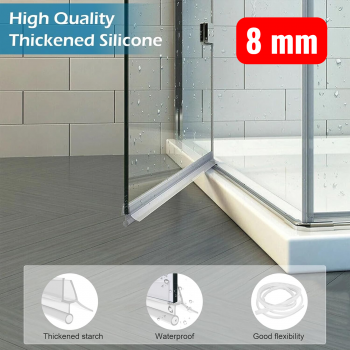 SAVNEE Seal Strip Penutup Celah Pintu Kaca Kamar Mandi PVC 50cm - SV50