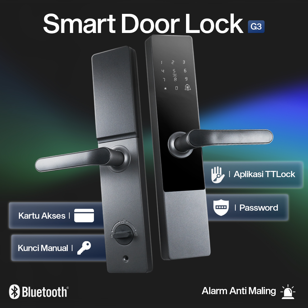 MAISUSTY Smart Door Lock TTLock App Password Access Card - G3 Gambar produk MAISUSTY Smart Door Lock TTLock App Password Access Card - G3