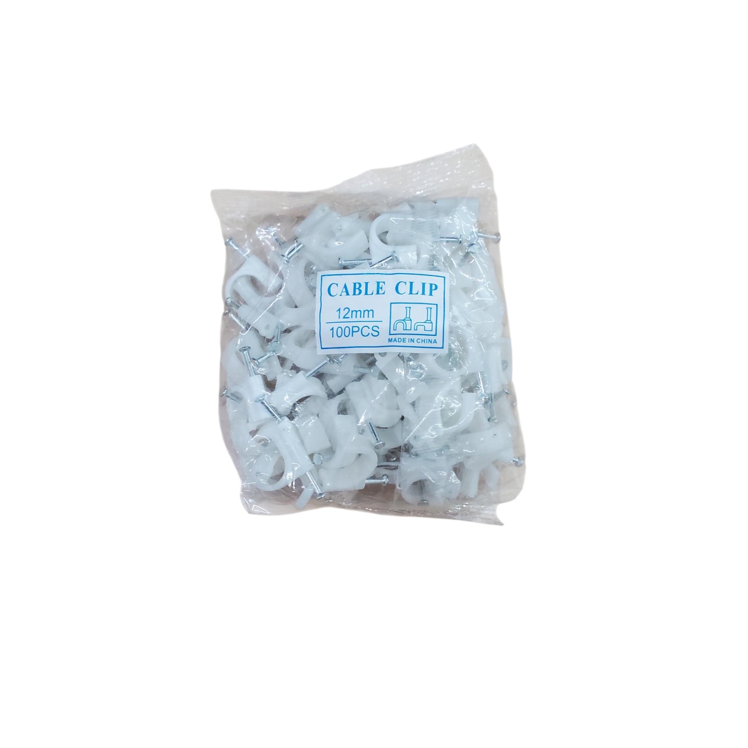 Gambar produk Taffware Klip Kabel Cable Clip Round Wire Management Electrical 100PCS 12mm - YQ801
