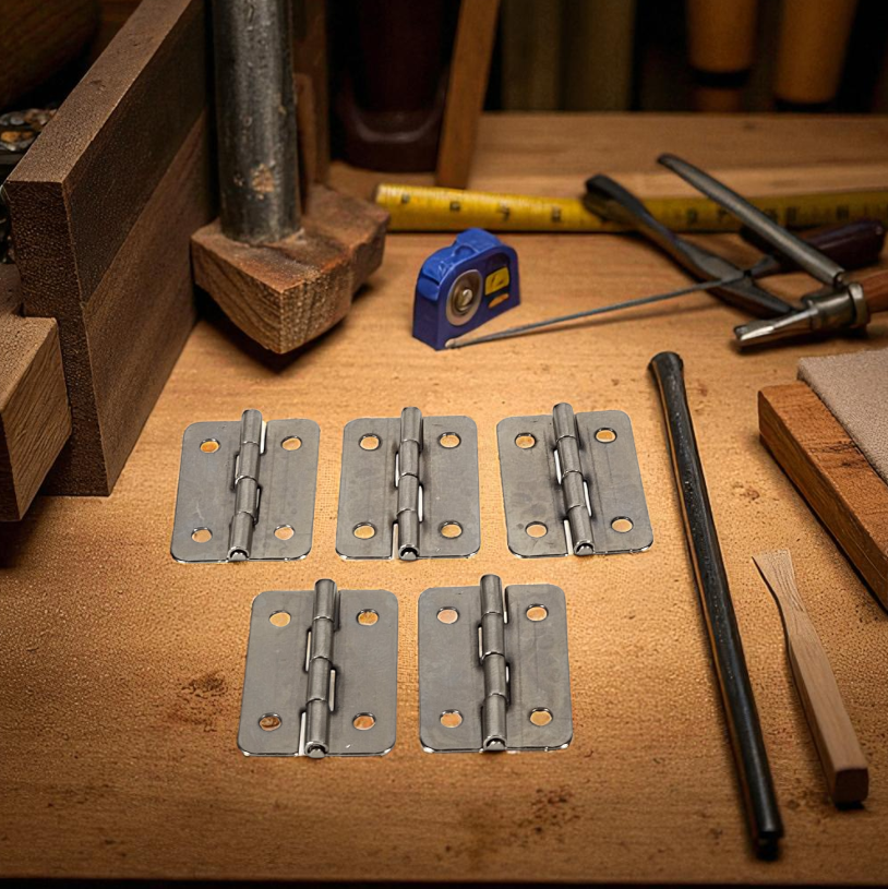 Gambar produk KitTrader Engsel Pintu Lemari Kabinet Door Hinge 4 Hole 21x30mm 10 PCS - KT519