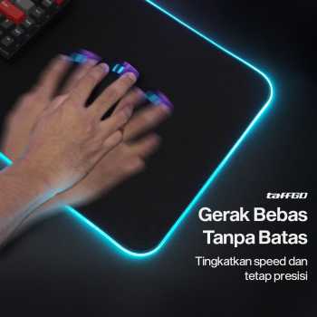 Gambar produk TaffGO Gaming Mouse Pad Glowing RGB LED High Precision 300x800x4mm