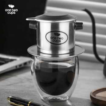 One Two Cups Vietnam Drip Coffee Filter Pot Saringan Kopi 120ml 7Q - ON-7Q