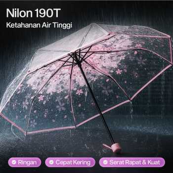 Gambar produk Yesello Payung Lipat Manual Motif Cherry Blossom 8 Bone 95cm - E023