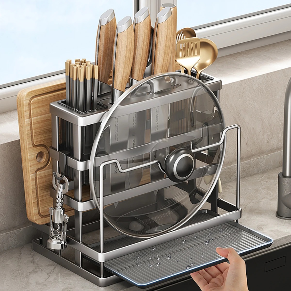 Gambar produk JoyHome Tempat Pisau Dapur Rak Penyimpanan Sendok Sumpit Organizer - JH-27