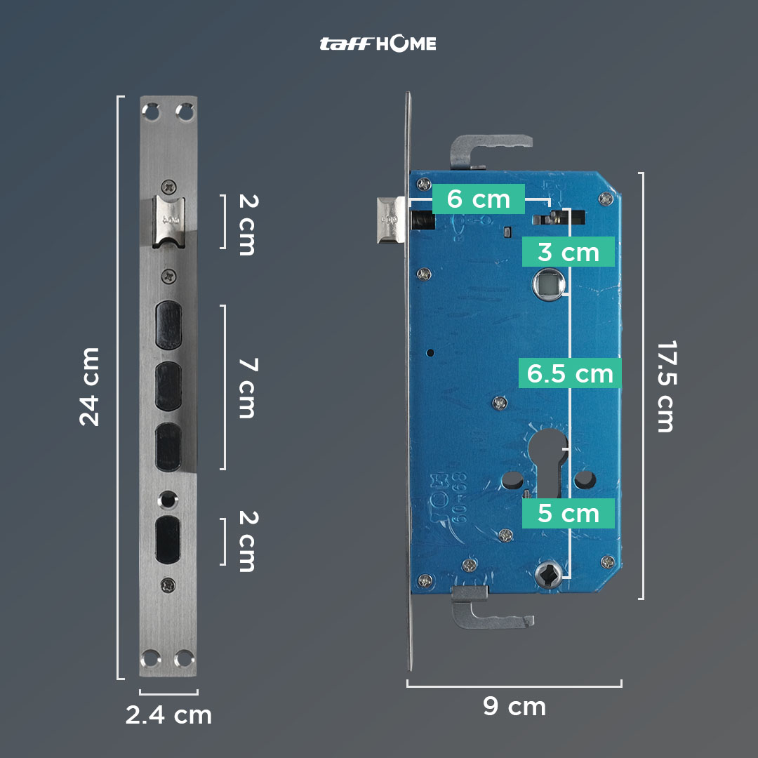Gambar produk TaffHOME Smart Door Lock Fingerprint 3D Face Recognition Card Eques - A1