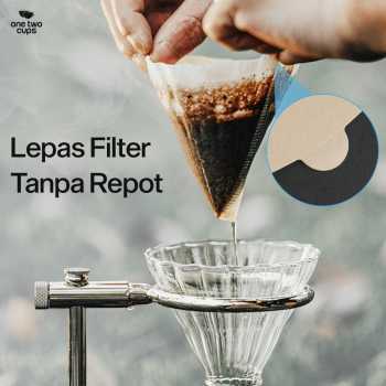 Gambar produk One Two Cups Kertas Saringan Kopi Filter Paper V60 1-2 Cups 100 PCS - V40