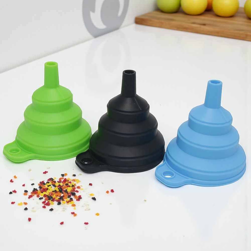 Gambar produk Corong Lipat Air Minyak Multifungsi Collapsible Silicone Funnel 1.5cm - CL15
