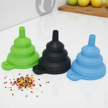 Gambar produk Corong Lipat Air Minyak Multifungsi Collapsible Silicone Funnel 1.5cm - CL15