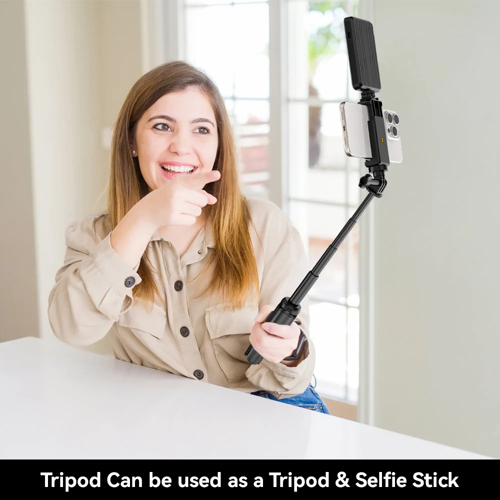 Gambar produk APEXEL Tripod HP Kamera Aksi Tongsis Monopod Portable with Fill Light - APL-JJ077FL