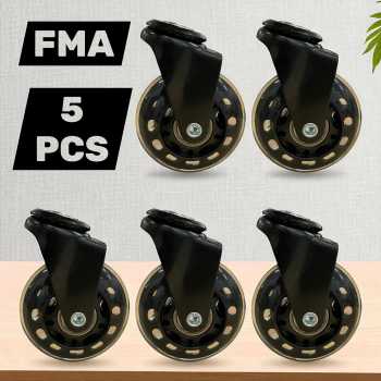 Gambar produk FMA Roda Kursi Kantor Rubber Wheel Rollerblade 2.5 Inch 5 PCS - FM-5L