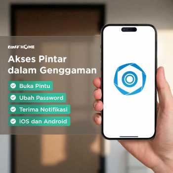 Gambar produk TaffHOME Smart Door Lock Fingerprint 3D Face Recognition Card Eques - A1