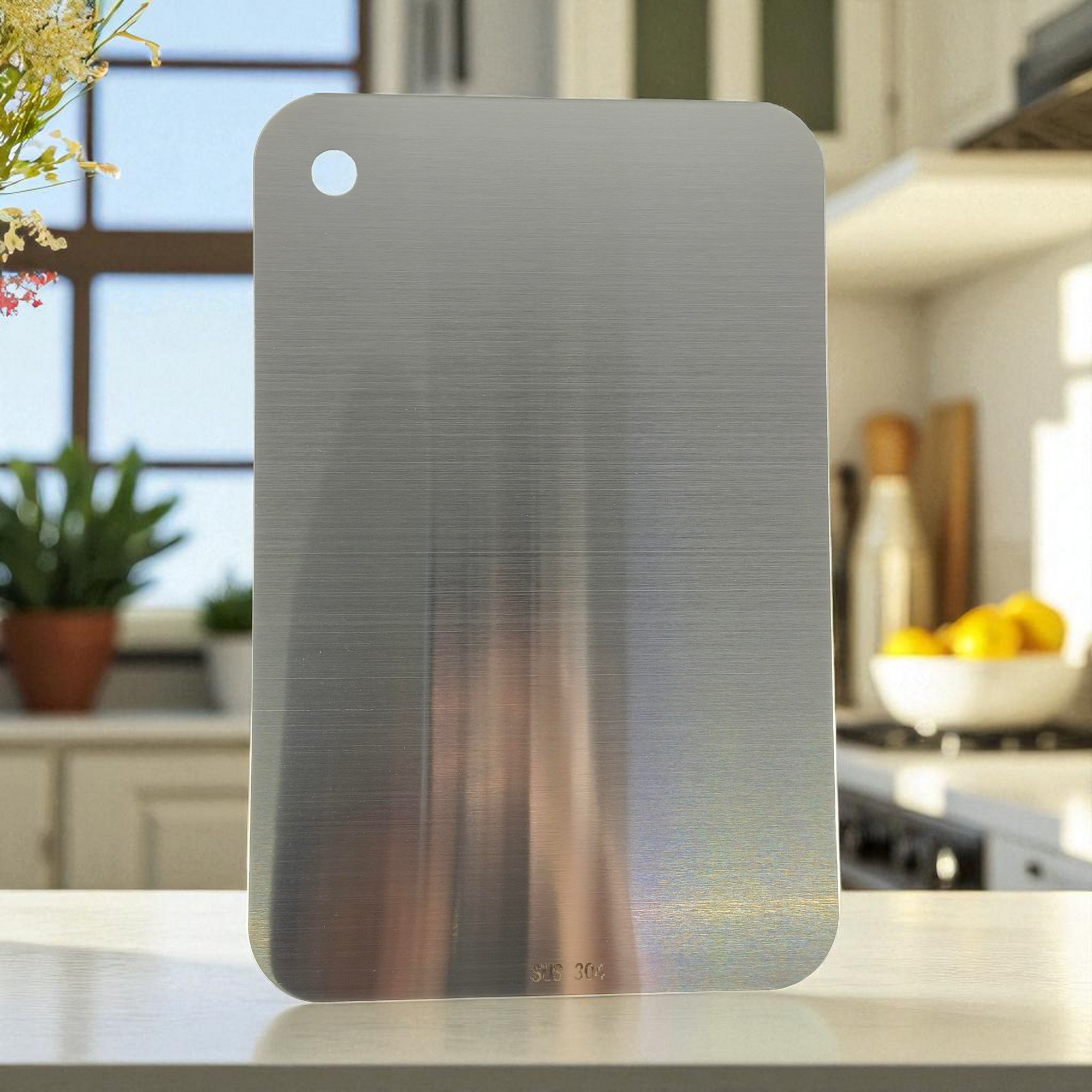Gambar produk WONDER Alas Potong Talenan Multifungsi Cutting Board Stainless Steel 19.5x30cm - W02