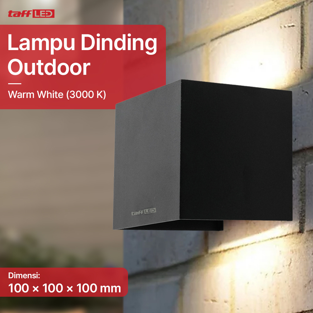 TaffLED Lampu Dinding Hias Outdoor Modern Aluminium 6W Warm White - MSL022 Gambar produk TaffLED Lampu Dinding Hias Outdoor Modern Aluminium 6W Warm White - MSL022
