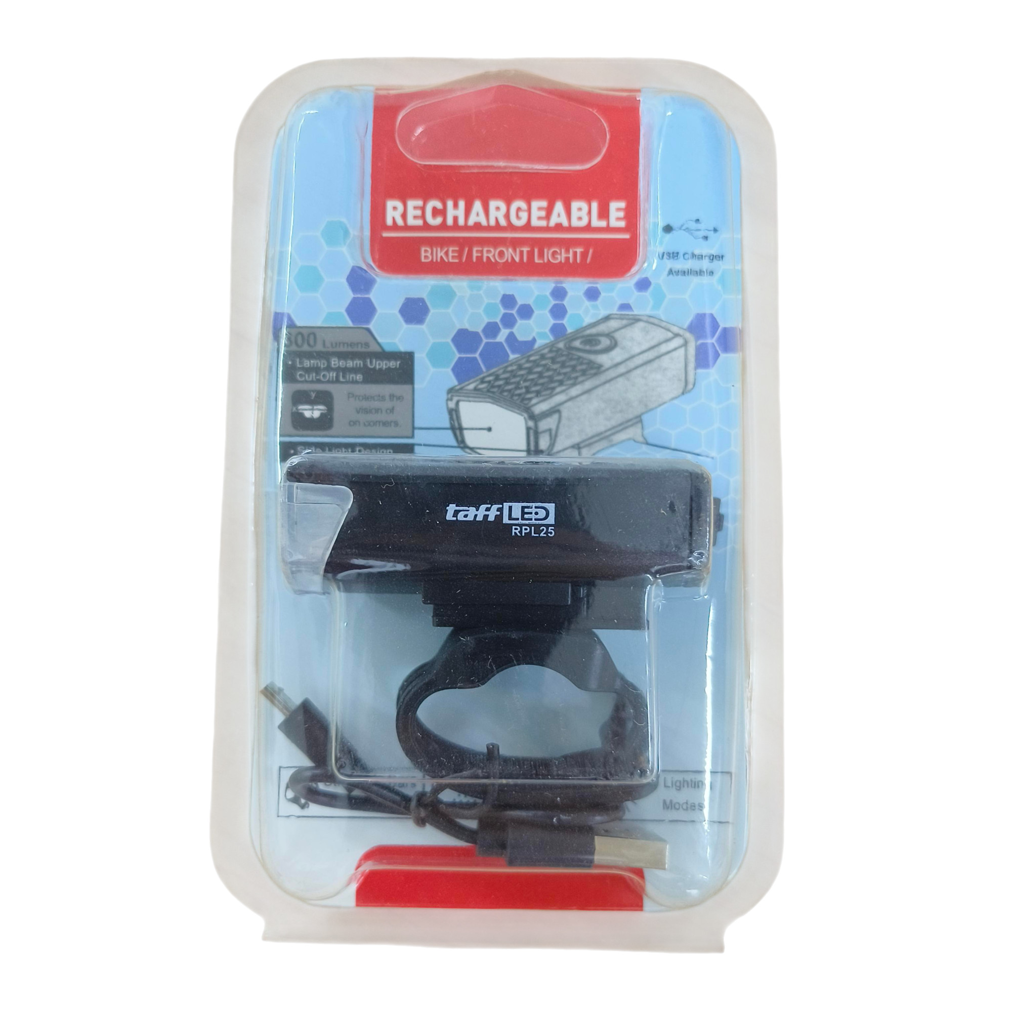 Gambar produk TaffLED Lampu Depan Sepeda LED USB Rechargeable 800mAh 300 Lumens - RPL25