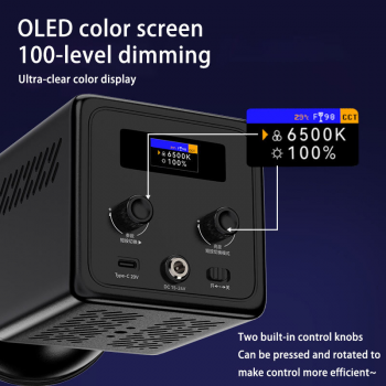 Gambar produk LIYADI Lampu Fotografi LED Portabel RGB COB Video Light 100W 6500K - G100 PRO (RGB)