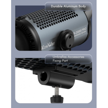 Gambar produk Tolifo Lampu Video LED Bi-Color COB Video Light 200W 6500K - KW-200B PRO