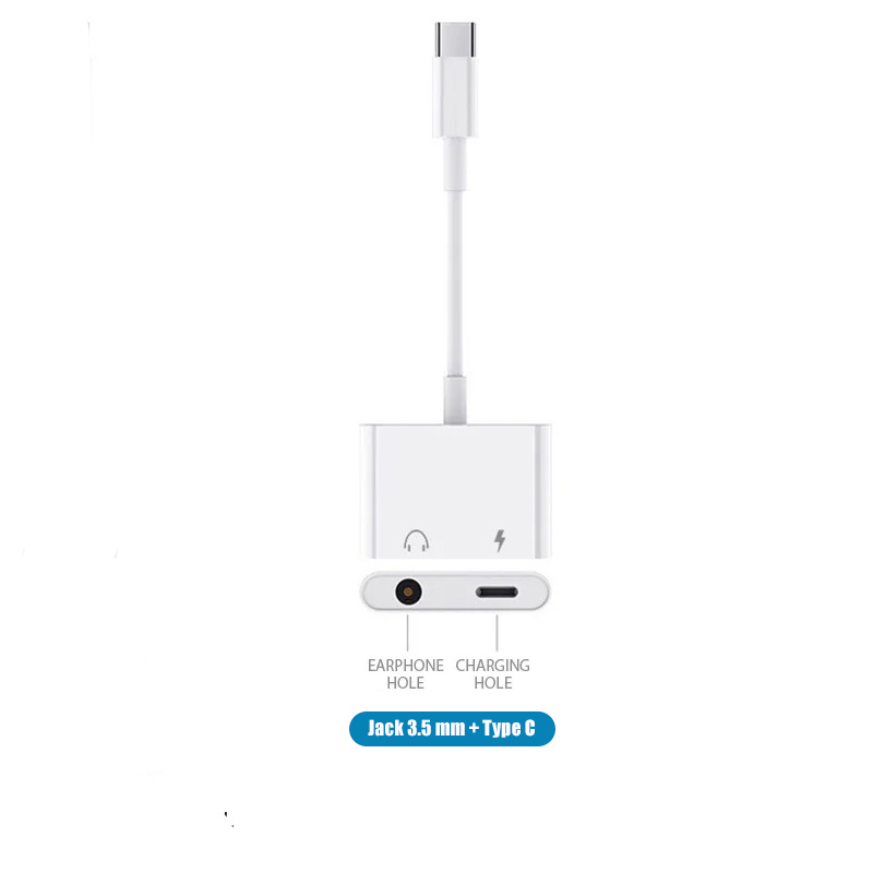 OLAF Converter Audio USB Type C to Jack 3.5mm Charging Support iPhone - LF21 Gambar produk OLAF Converter Audio USB Type C to Jack 3.5mm Charging Support iPhone - LF21