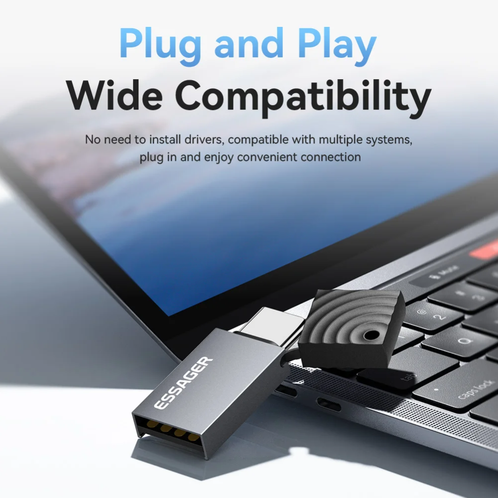 Gambar produk ESSAGER Card Reader 2in1 Lightning OTG USB 2.0 MicroSD - ES-DK02