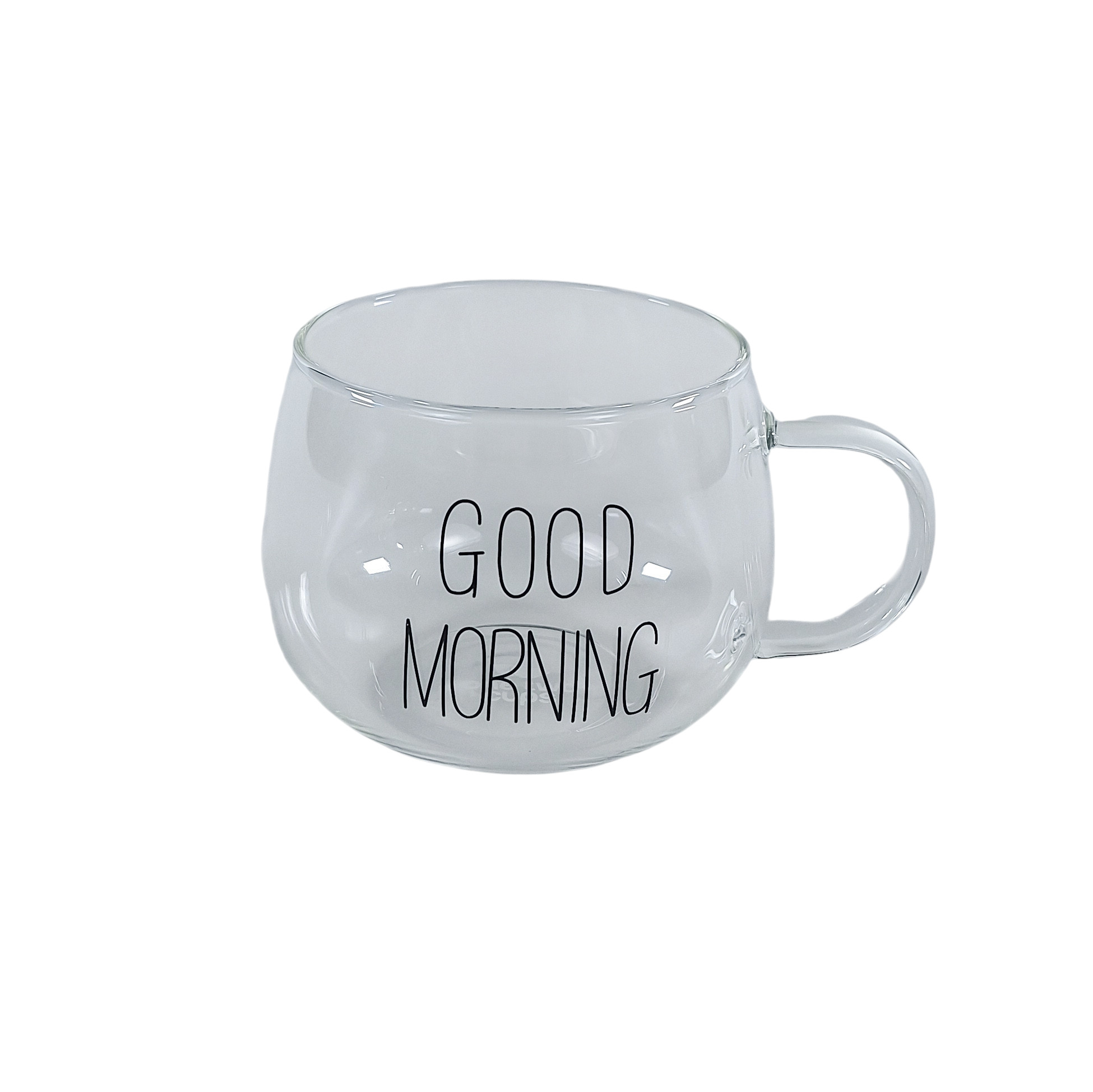Gambar produk One Two Cups Cangkir Kopi Kaca Tahan Panas Good Morning Mug 350ml - 9H8D