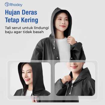 Gambar produk Rhodey Jas Hujan Portable Raincoat Poncho EVA All Size with Hood - TY876