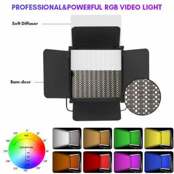 Gambar produk TOLIFO Lampu Kamera Foto Video Adjustable RGB LED Studio Flash 100W - GK-S100RGB