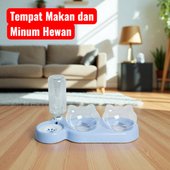 LINQOR Tempat Makan Minum Hewan Pet Feeders Elevated Feeding Drinking - L4