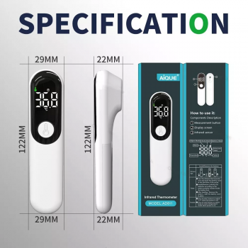 Gambar produk AIQUE Termometer Suhu Badan Digital Thermogun Infrared Dual Mode Rechargeable Version - AD811