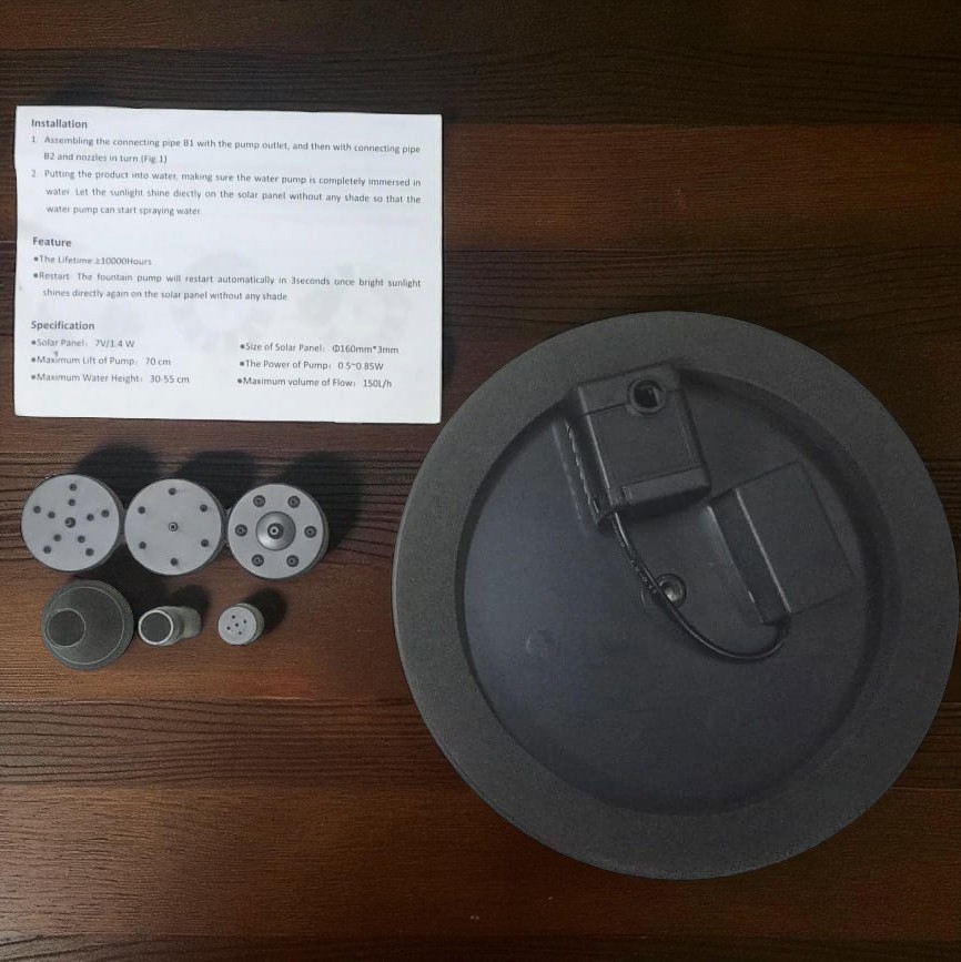 Gambar produk LeKing Air Mancur Kolam Tenaga Surya Solar Water Fountain - AS10A