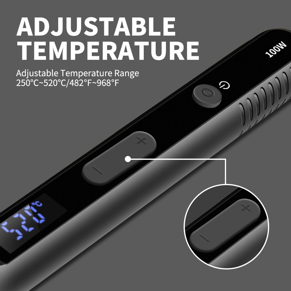 Gambar produk ZIYAHI Solder Elektrik Adjustable Temperature Soldering 100W - ZY-100