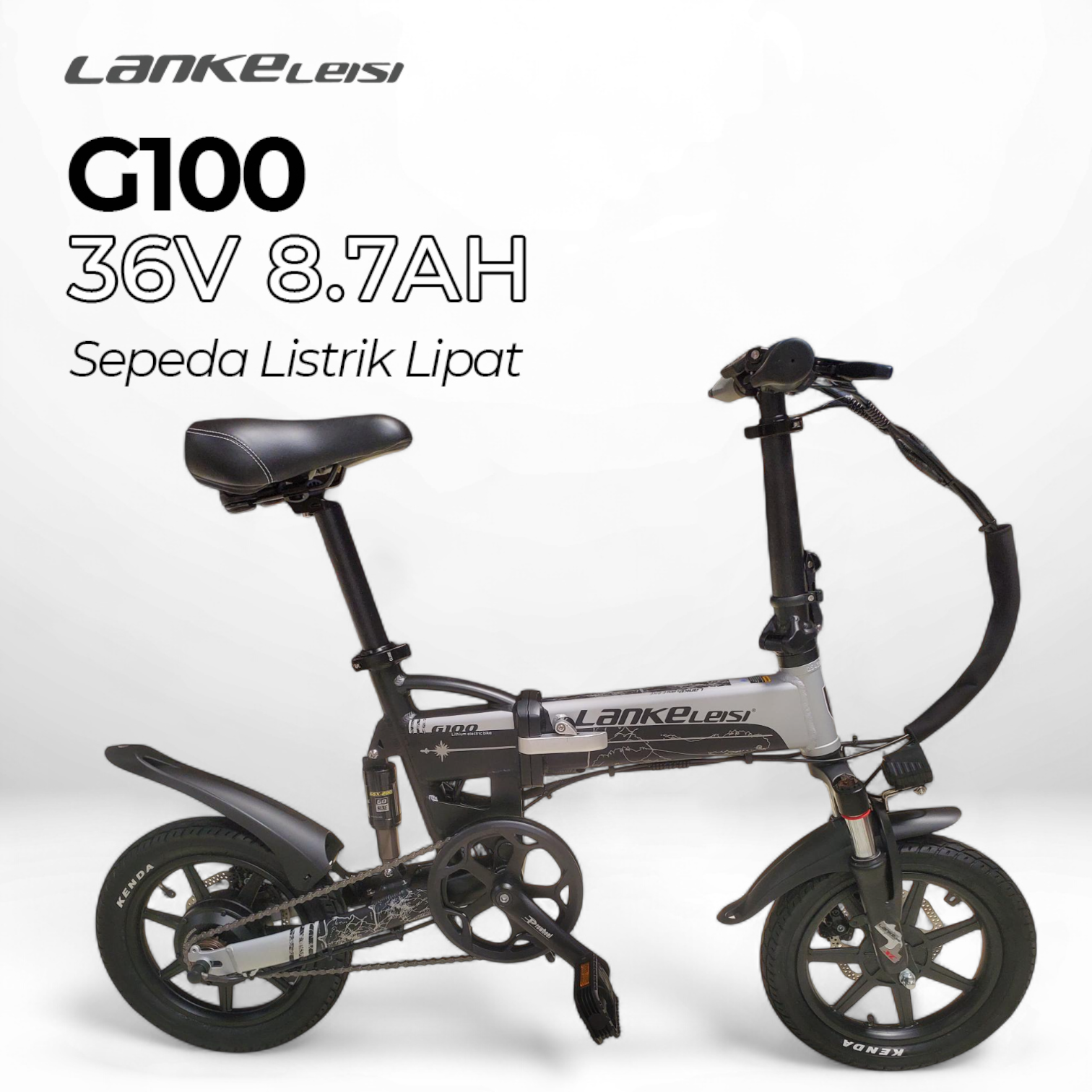 Gambar produk Lankeleisi Sepeda Listrik Lipat Folding Bike Moped 36V 8.7AH - G100