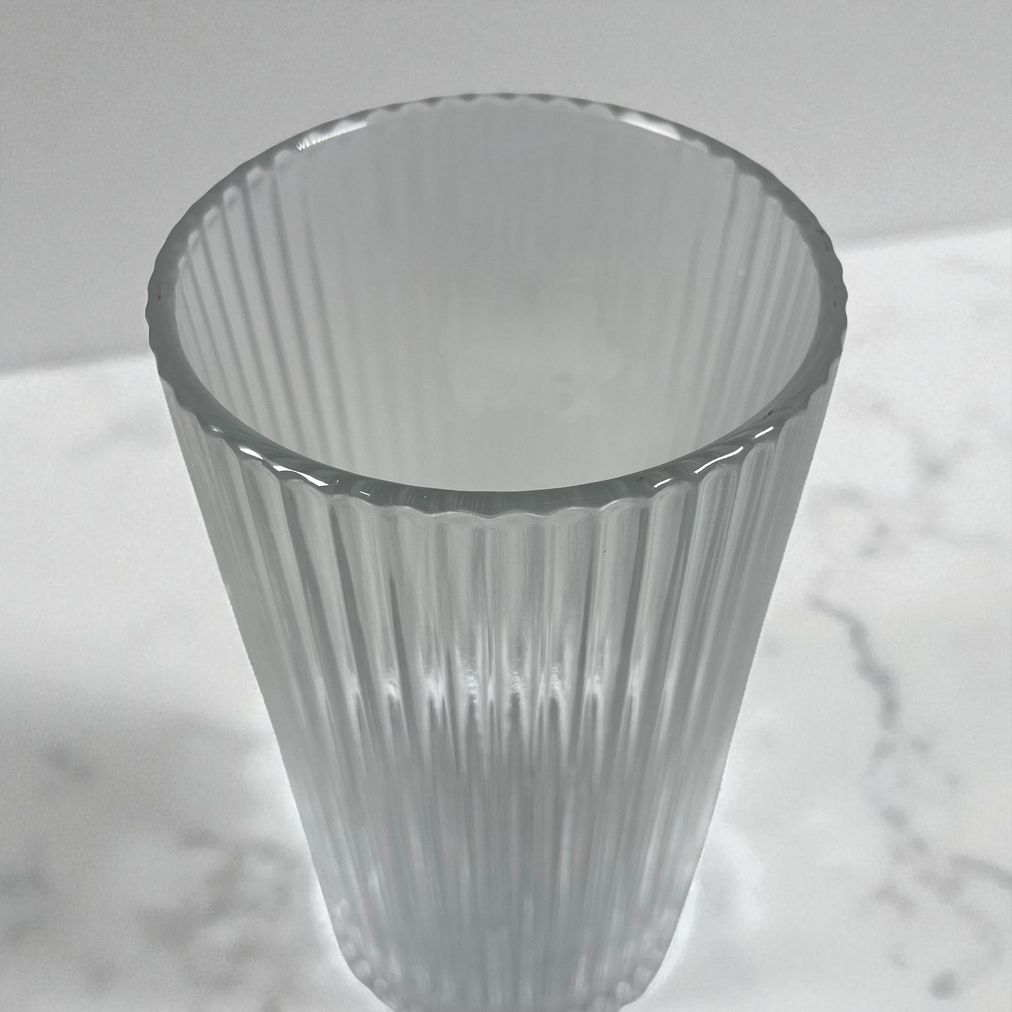 Gambar produk One Two Cups Gelas Kaca Aesthetic Kopi Teh Simple Stripe Glass 370ml - IN-34