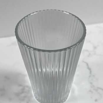Gambar produk One Two Cups Gelas Kaca Aesthetic Kopi Teh Simple Stripe Glass 370ml - IN-34