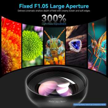 Gambar produk APEXEL Lensa Kamera HP 2in1 Macro Lens 50-110mm with Light - APL-HB100UFL