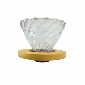 Gambar produk FMA Coffee Filter Penyaring Kopi V60 Bamboo Bracket 1-4 Cup Diagonal - SD-8106